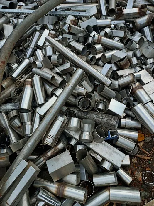 Heap of assorted metal pipes and tubes
