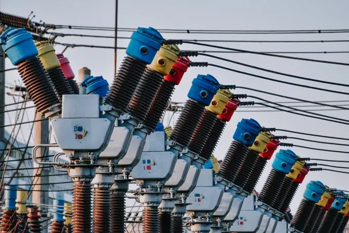 Old electrical transformers outdoors